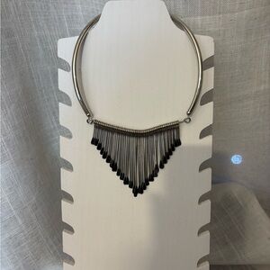 Chic Vintage Silver Fringe Necklace